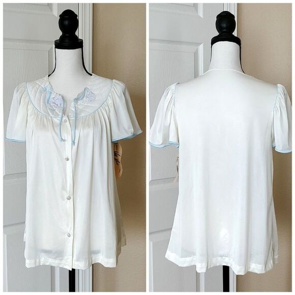 Rare vintage 70s button up PJ top sz S NWT - Picture 1 of 6